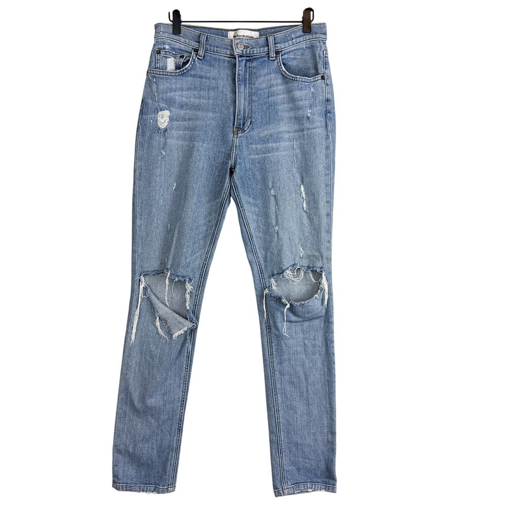 Reformation High Rise Skinny Distressed Jeans Blue 30” - Size 29